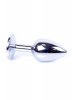 Korek analny z diamentem Jewellery Silver PLUG- Clear
